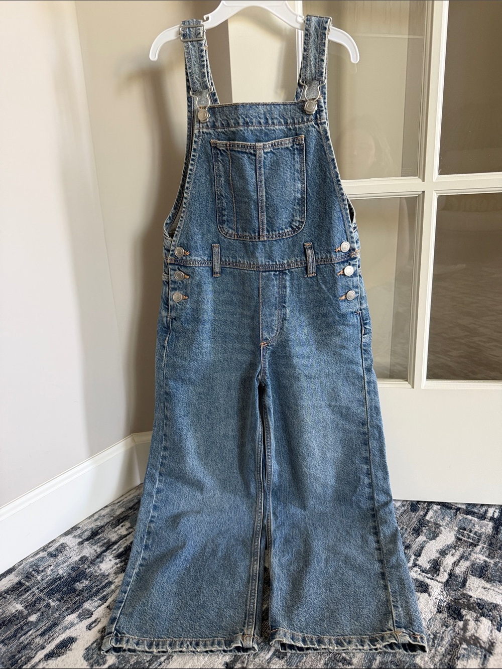 Zara Blue Denim Kids Overalls - Wide Leg One-Piece